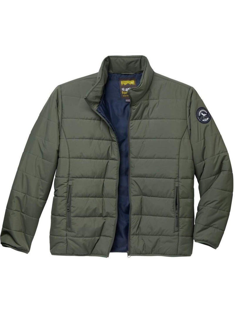 Chaqueta acolchada ligera con capucha integrada y cremallera Caqui - Kiabi