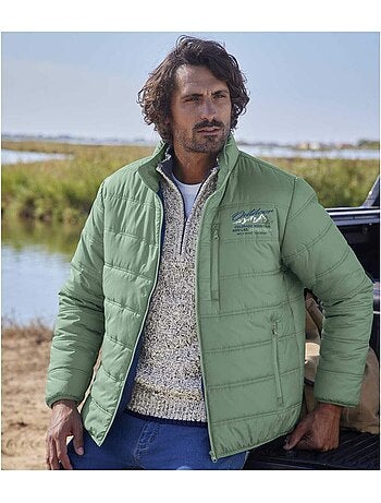 Chaqueta acolchada multibolsillos con capucha outdoor