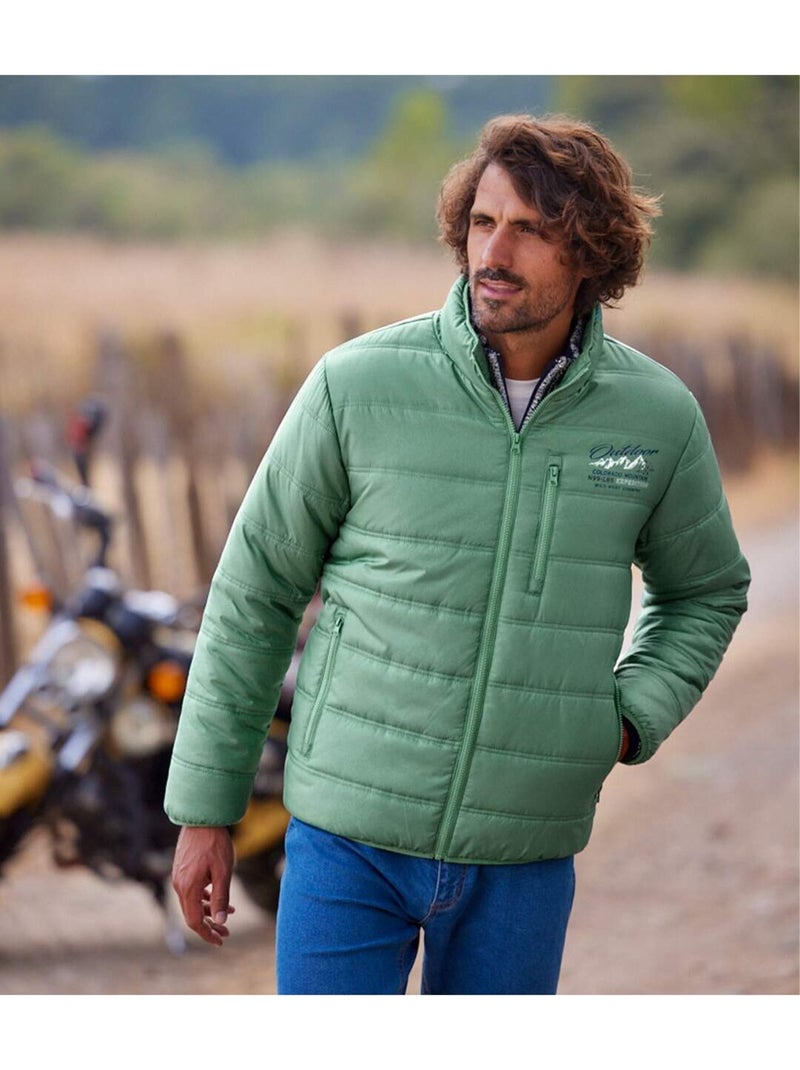 Chaqueta acolchada multibolsillos con capucha outdoor Verde - Kiabi