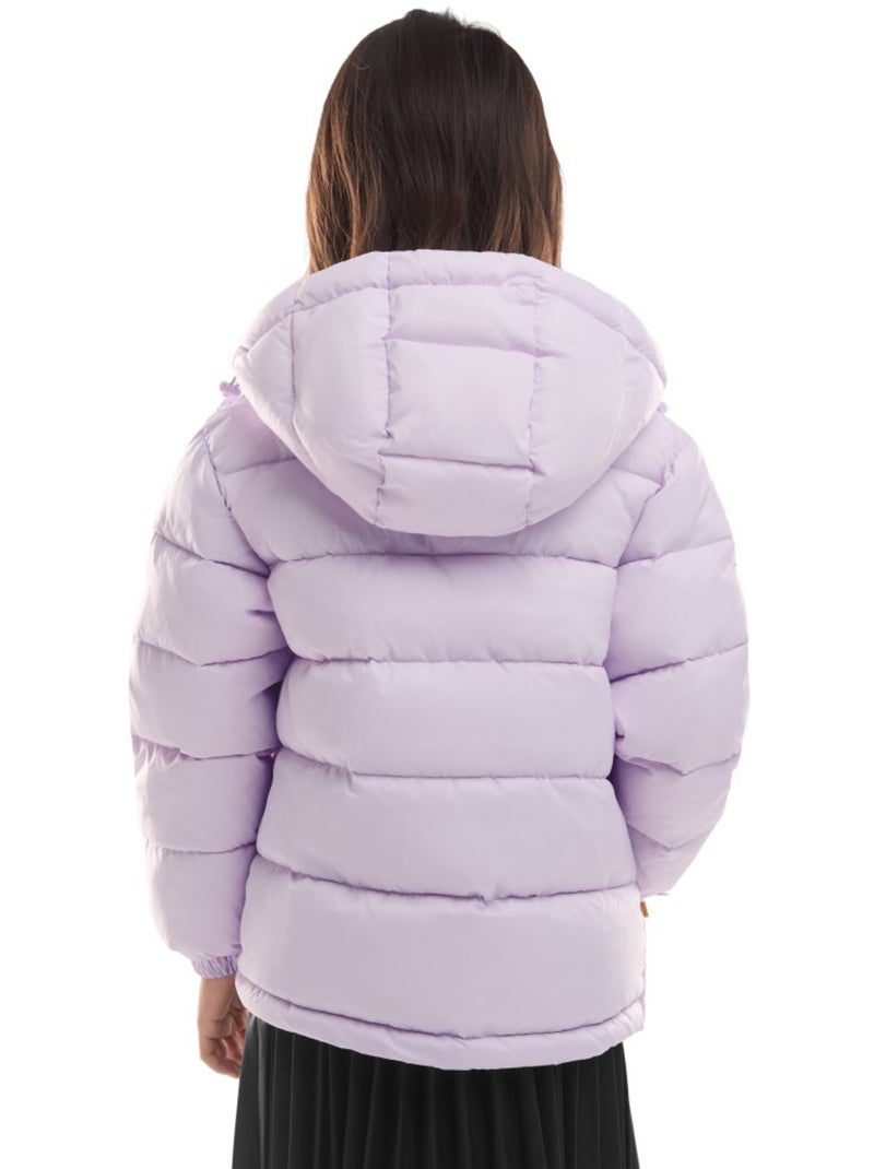 Chaqueta acolchada niña lifestyle niños y niñas mousse-g Violeta - Kiabi