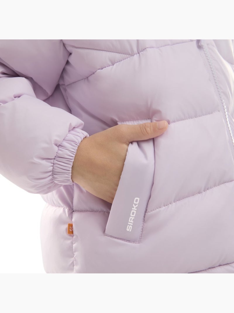 Chaqueta acolchada niña lifestyle niños y niñas mousse-g Violeta - Kiabi