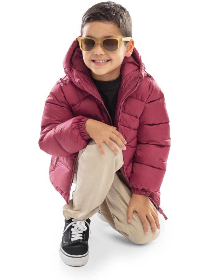Chaqueta acolchada niño lifestyle niños y niñas berry Rojo ladrillo - Kiabi
