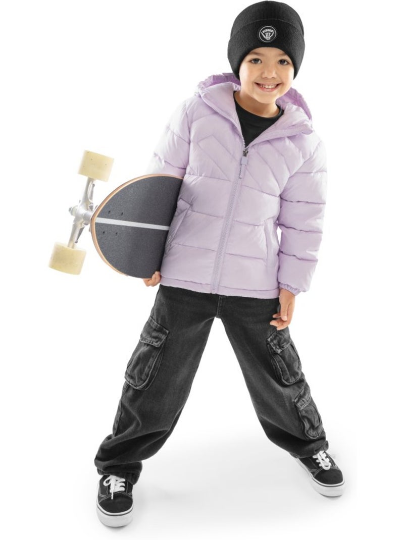 Chaqueta acolchada niño lifestyle niños y niñas mousse Violeta - Kiabi
