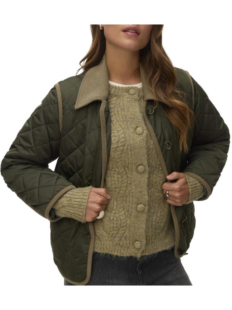Chaqueta acolchada para mujer vero moda Verde caqui claro - Kiabi