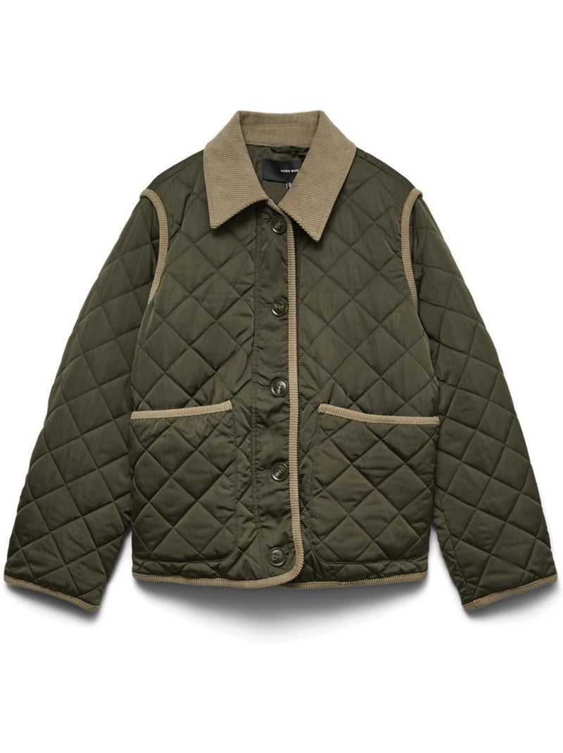 Chaqueta acolchada para mujer vero moda Verde caqui claro - Kiabi