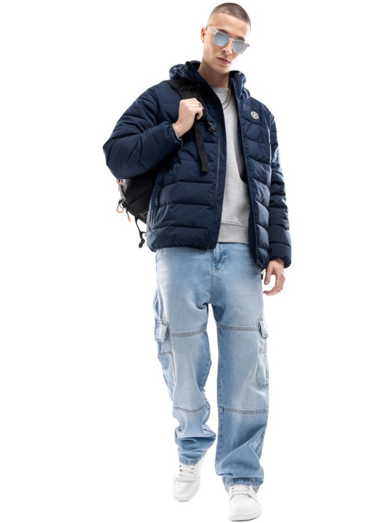 Chaqueta acolchada resistente al agua hombre lifestyle hombre argus Azul - Kiabi