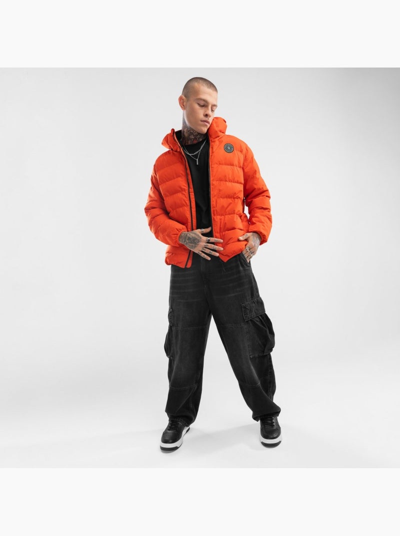 Chaqueta acolchada resistente al agua hombre lifestyle hombre fire Naranja - Kiabi