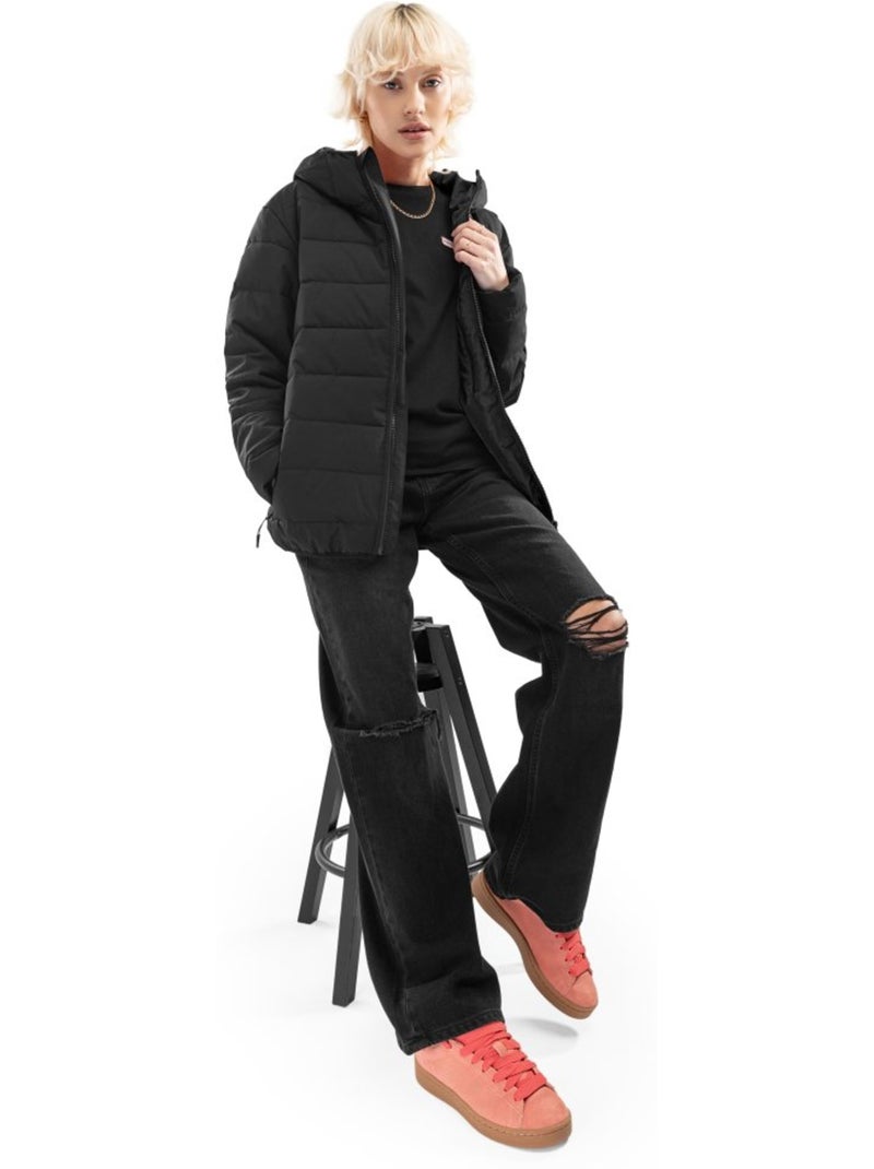 Chaqueta acolchada resistente al agua mujer lifestyle mujer shelter-w Negro - Kiabi