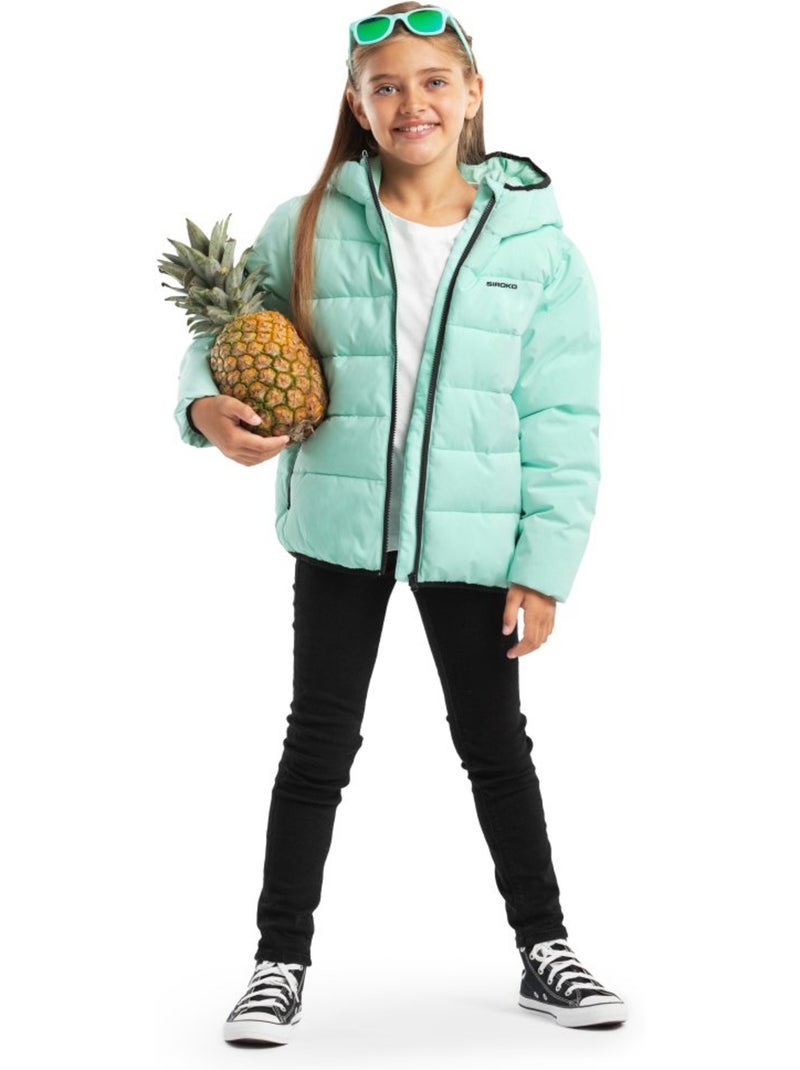 Chaqueta acolchada resistente al agua niña lifestyle niños y niñas pov-g Verde - Kiabi