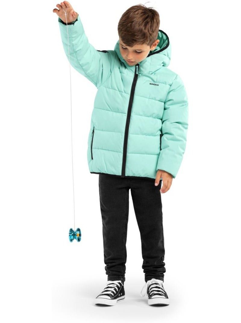 Chaqueta acolchada resistente al agua niño lifestyle niños y niñas pov Verde - Kiabi