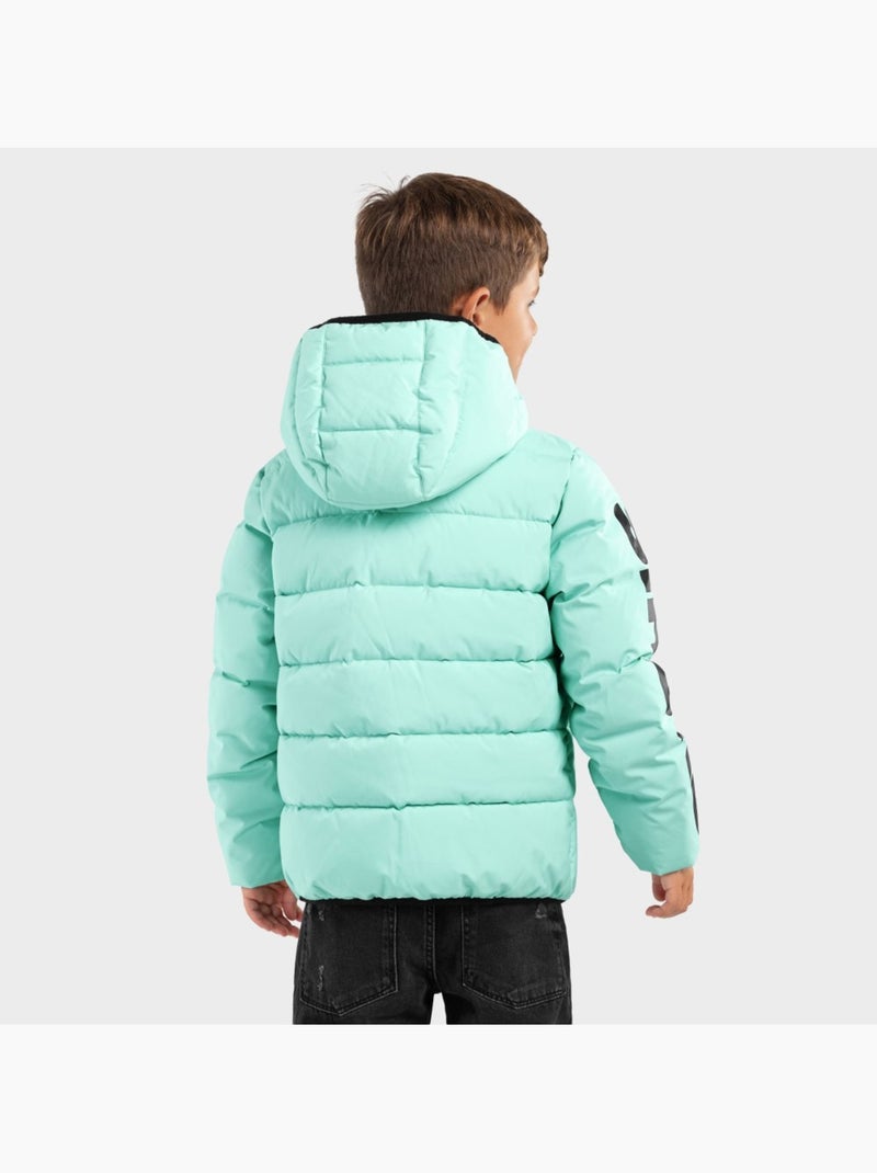 Chaqueta acolchada resistente al agua niño lifestyle niños y niñas pov Verde - Kiabi