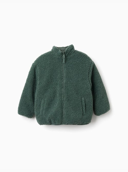 Chaqueta acolchada reversible con sherpa - Kiabi
