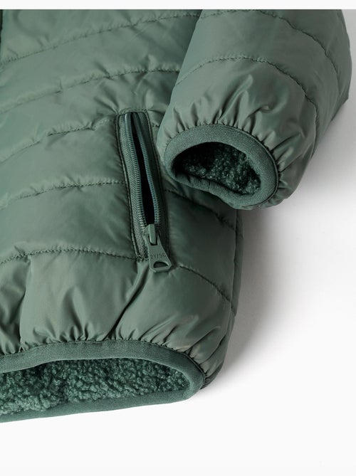 Chaqueta acolchada reversible con sherpa - Kiabi