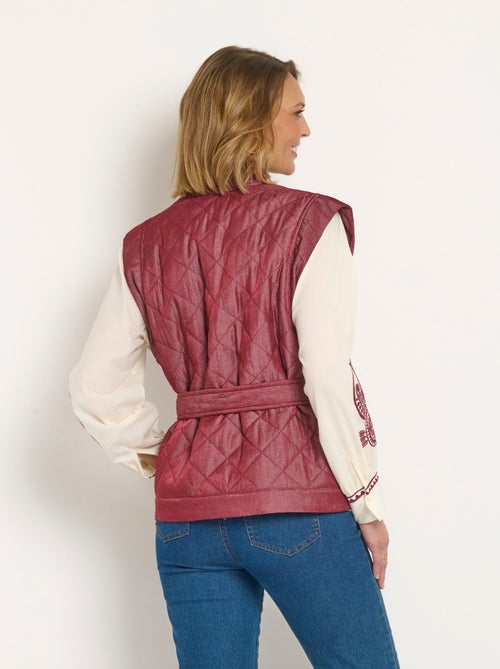 Chaqueta acolchada sin mangas con cinturón - Afibel - Kiabi