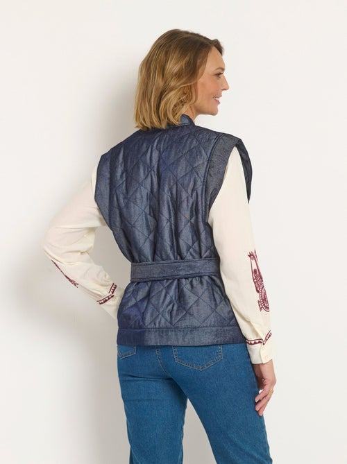 Chaqueta acolchada sin mangas con cinturón - Afibel - Kiabi