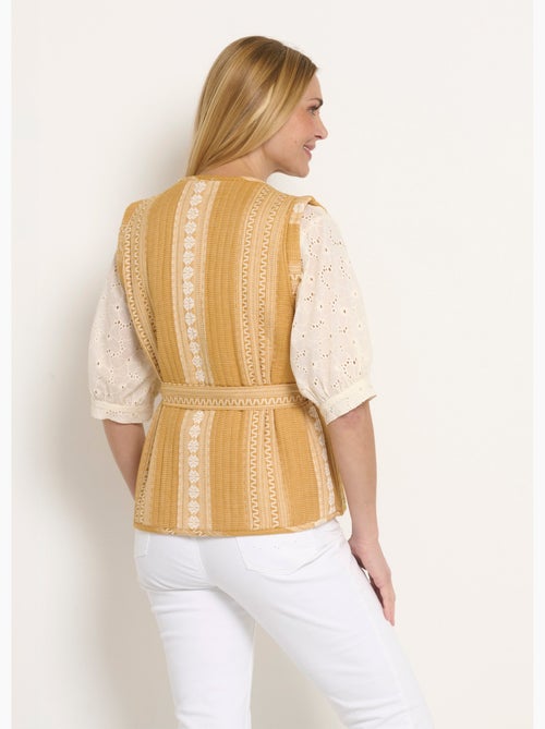 Chaqueta acolchada sin mangas con detalles de strass - Afibel - Kiabi