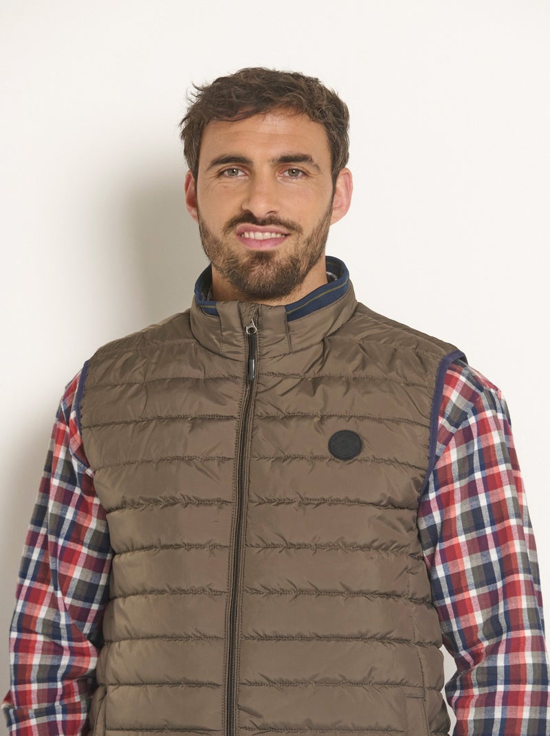 Chaqueta acolchada sin mangas repelente al agua - Afibel Caqui - Kiabi