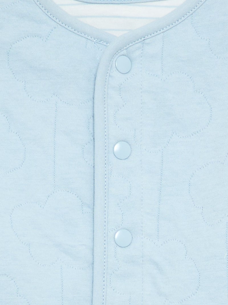 Chaqueta acolchada y con broches reversible Azul - Kiabi