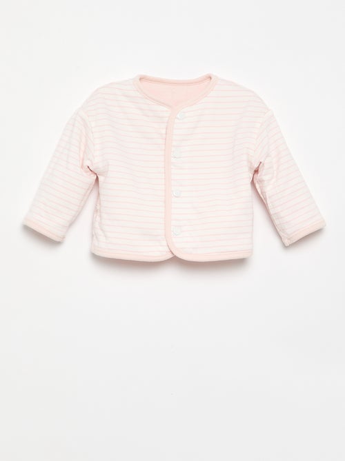 Chaqueta acolchada y con broches reversible - Kiabi