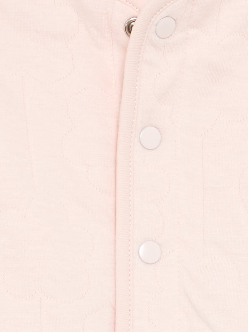 Chaqueta acolchada y con broches reversible Rosa - Kiabi