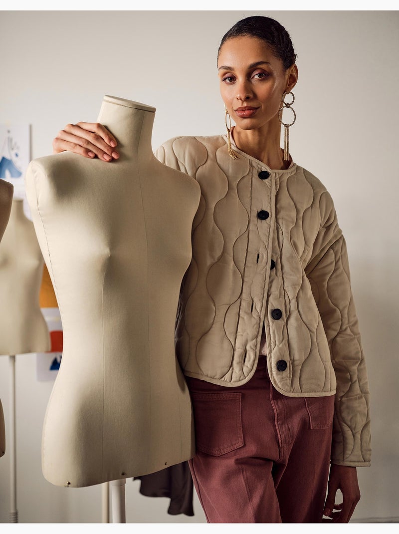 Chaqueta acolchonada, MO Fashion Beige - Kiabi