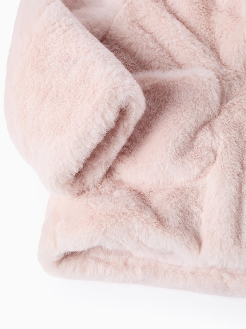 Chaqueta afelpada con capucha Rosa claro - Kiabi