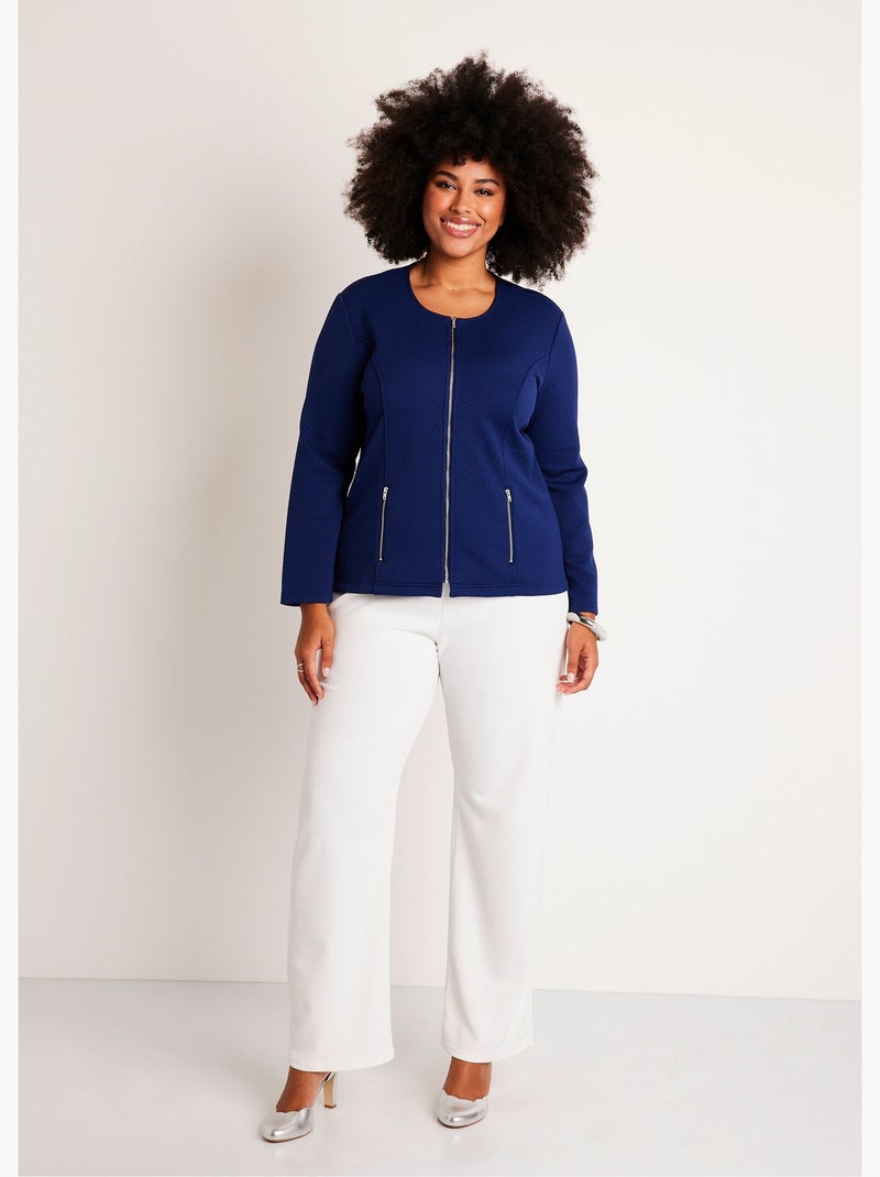 Chaqueta ajustada sin cuello - Afibel Azul - Kiabi