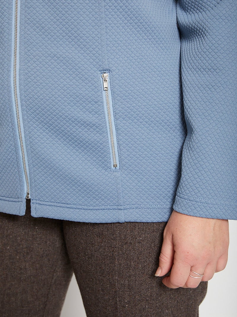 Chaqueta ajustada sin cuello - Afibel Azul - Kiabi