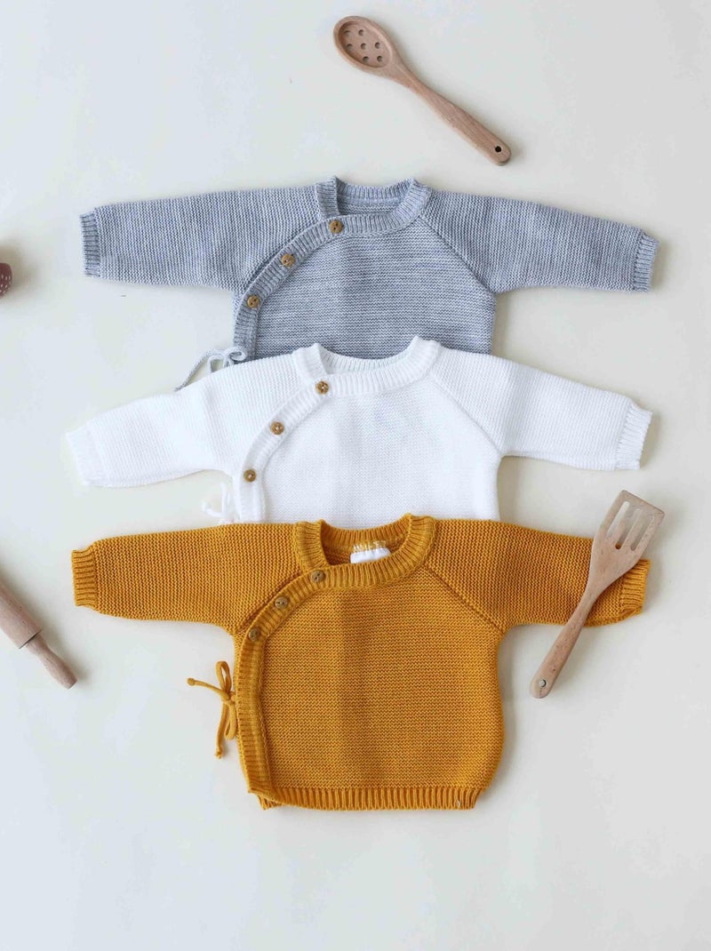 Chaqueta bebé de punto Blanco - Kiabi
