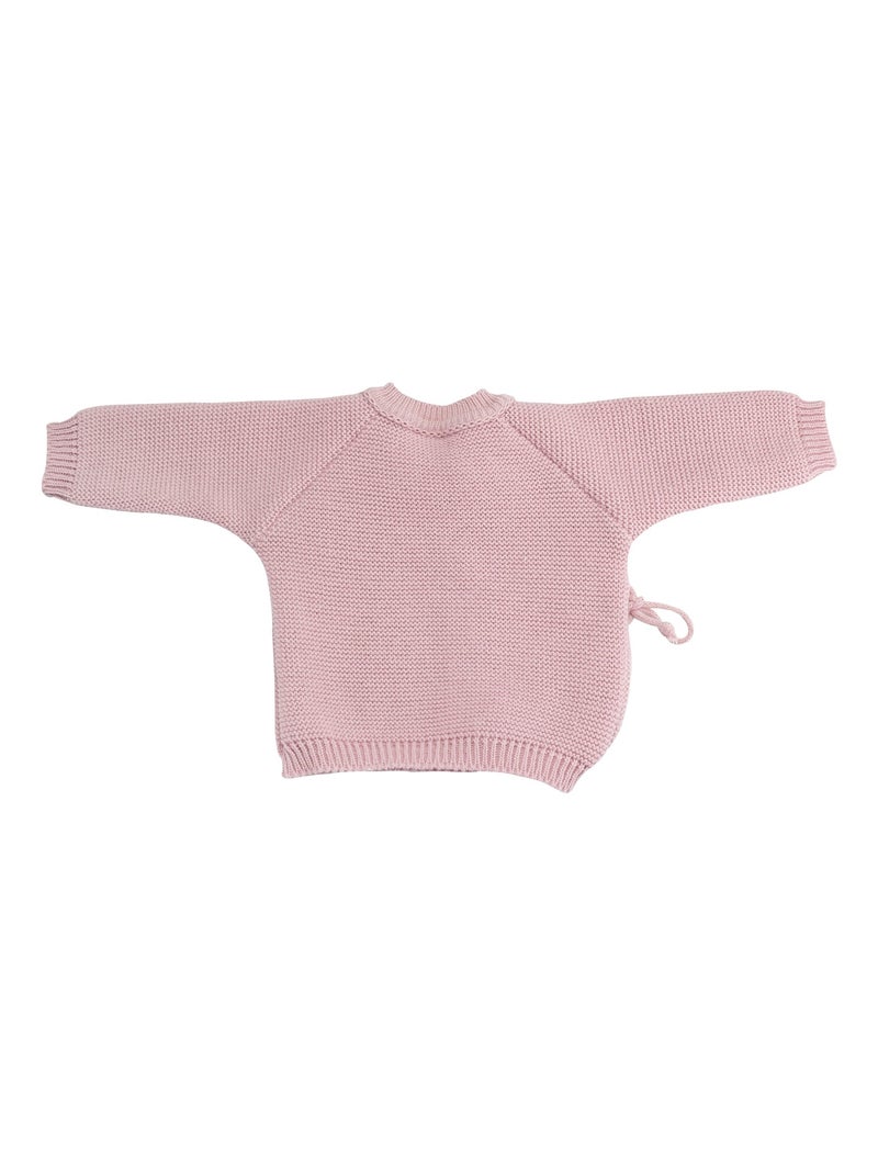 Chaqueta bebé de punto Rosa viejo - Kiabi