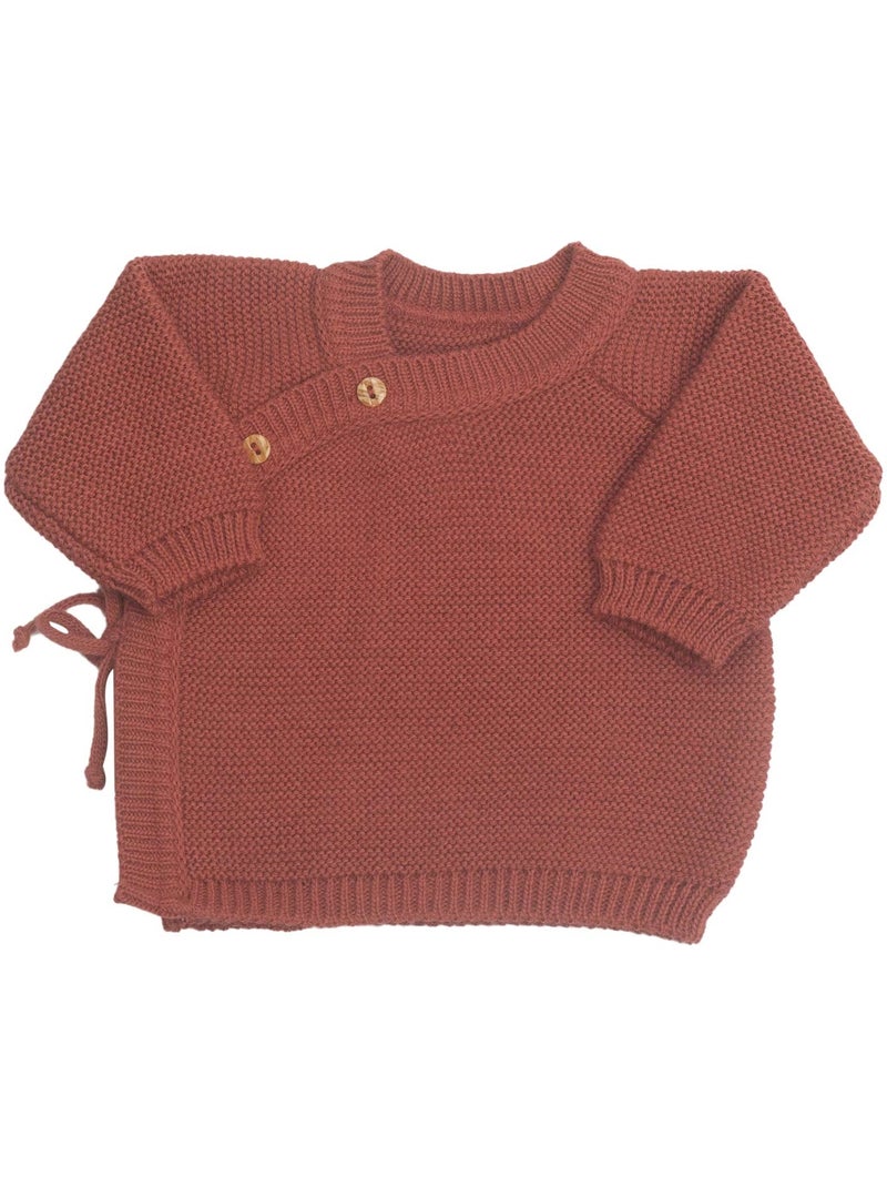 Chaqueta bebé de punto Terracota - Kiabi