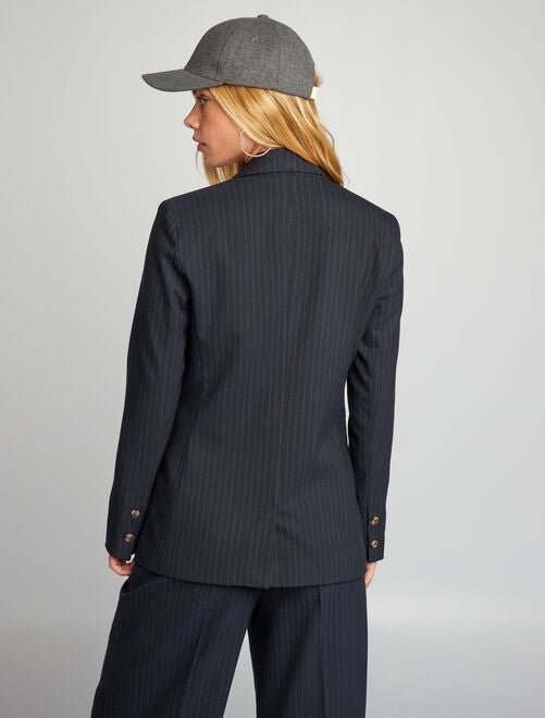 Blazer corta con botones dorados - AZUL - Kiabi - 29.00€