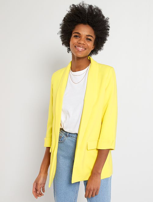 Chaqueta blazer con cuello recto - AMARILLO - Kiabi - 25.00€