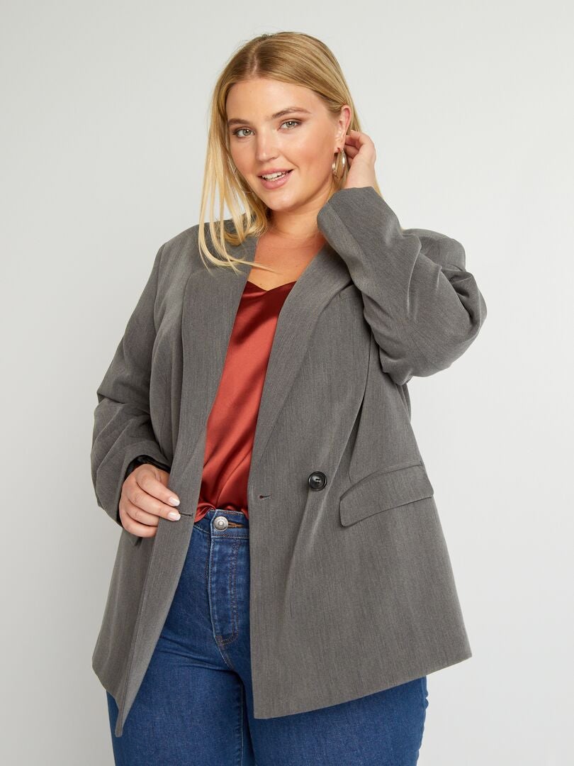 Chaqueta blazer con doble hilera de botones GRIS - Kiabi