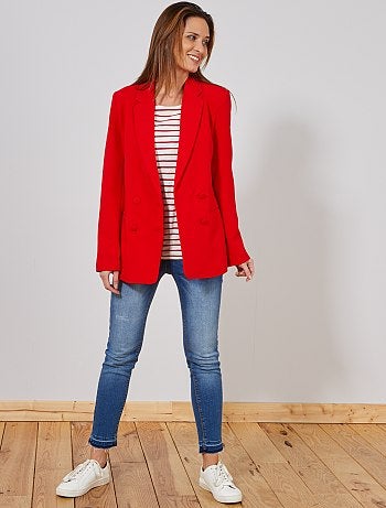 Chaqueta blazer con doble hilera de botones - Kiabi