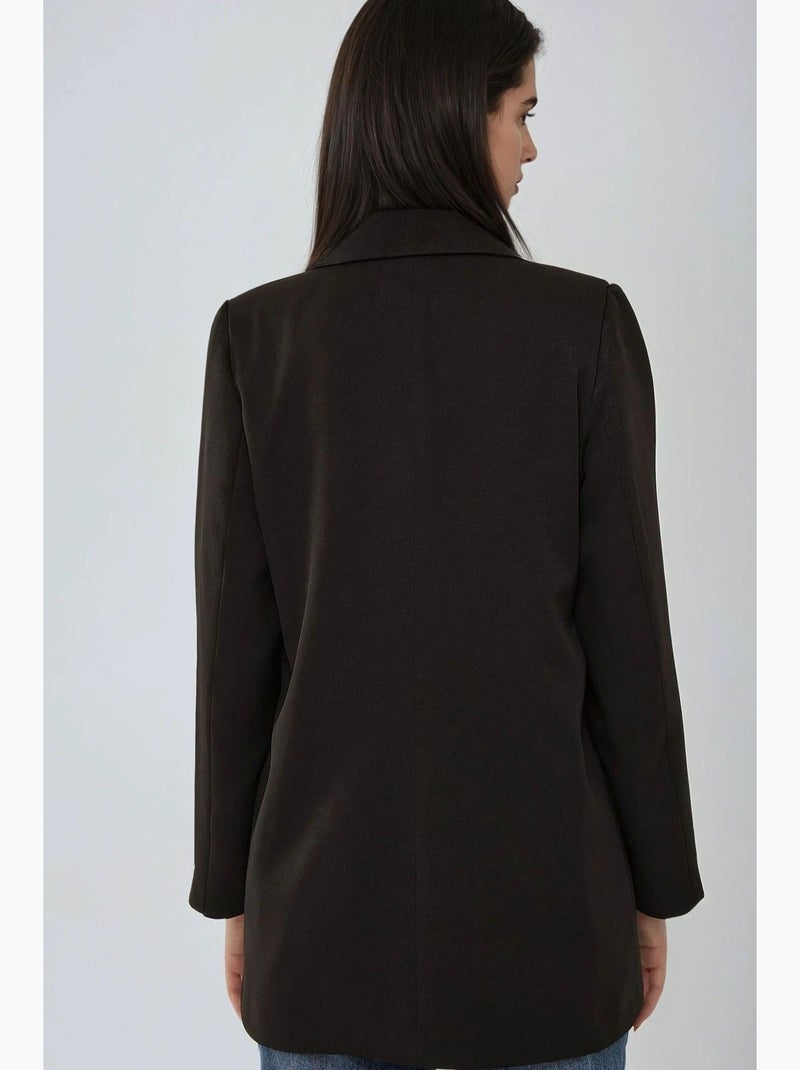 Chaqueta blazer con forro de leopardo hiccup Negro - Kiabi