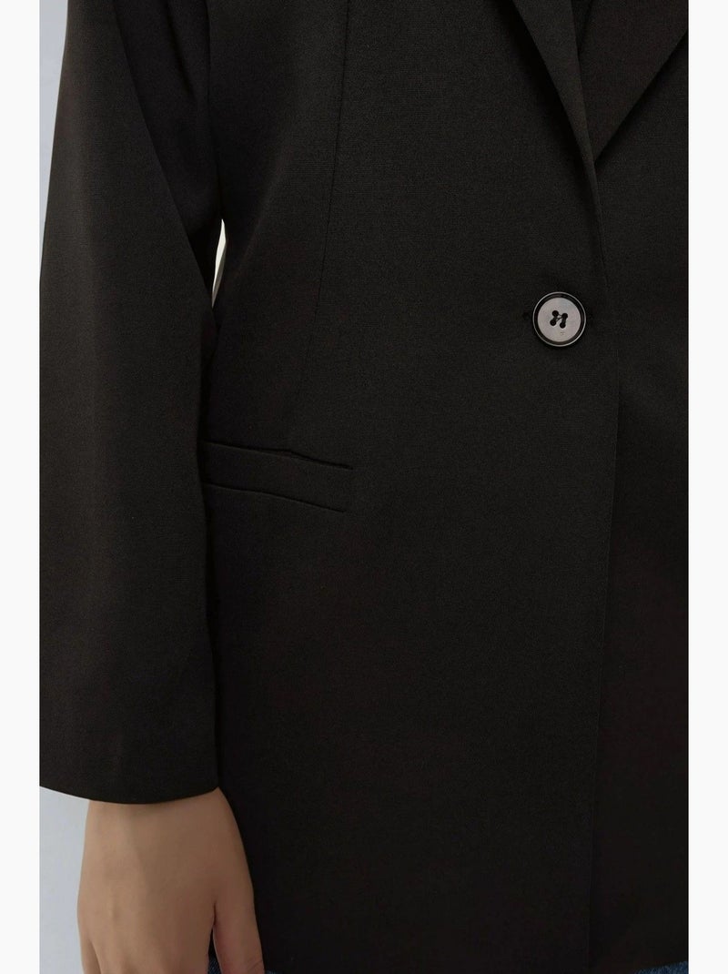 Chaqueta blazer con forro de leopardo hiccup Negro - Kiabi