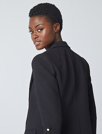 Chaqueta blazer con mangas remangadas