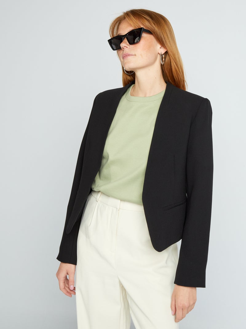 Chaqueta blazer corta negro - Kiabi