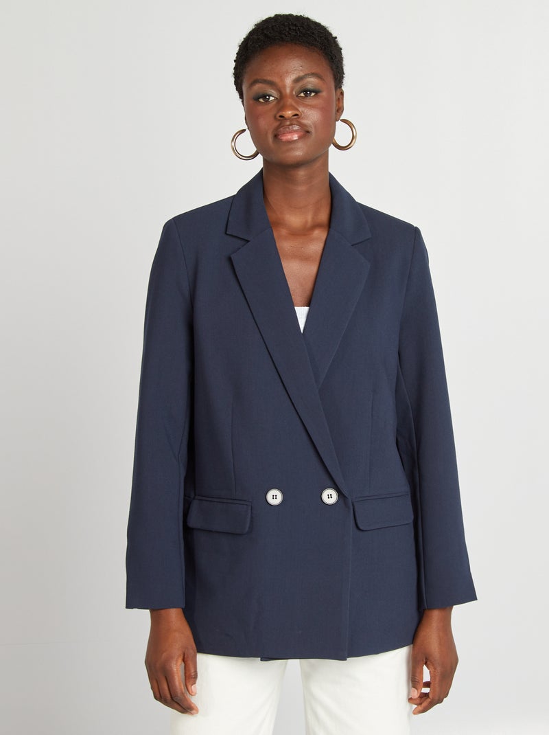 Chaqueta blazer corte ancho AZUL - Kiabi
