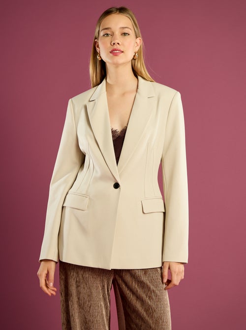 Chaqueta blazer corte entallado - Kiabi
