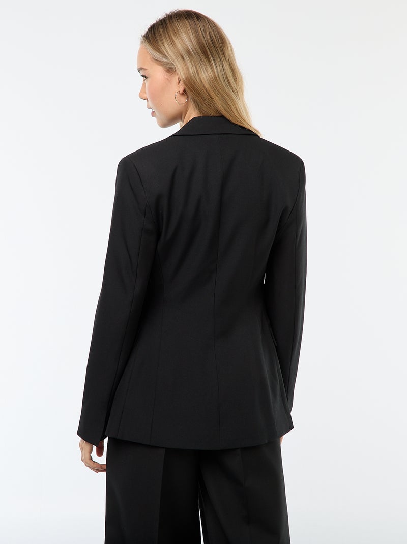 Chaqueta blazer corte entallado Negro - Kiabi