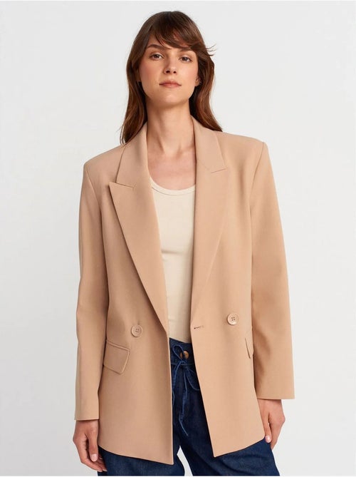 Chaqueta blazer larga de crepé dilvin - Kiabi Chaqueta blazer larga de crepé dilvin - Kiabi