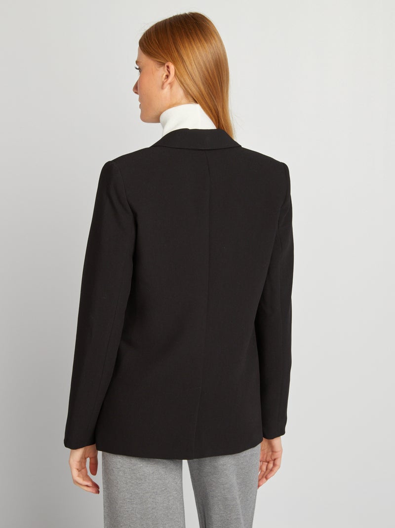 Chaqueta blazer largo medio negro - Kiabi