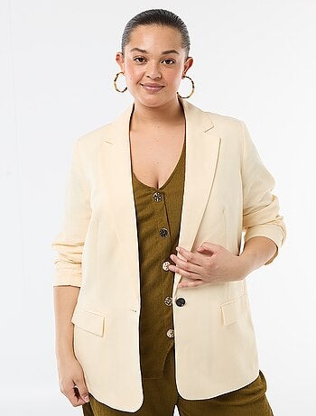 Chaqueta blazer ligera corte largo