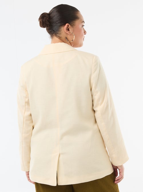 Chaqueta blazer ligera corte largo - Kiabi