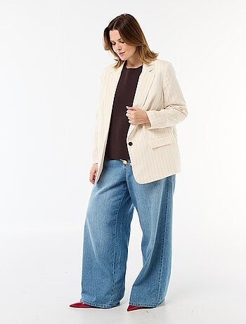 Chaqueta blazer ligera corte largo