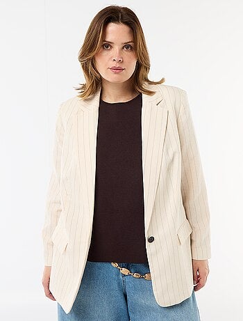 Chaqueta blazer ligera corte largo