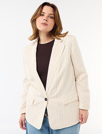 Chaqueta blazer ligera corte largo