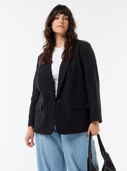 Chaqueta blazer ligera corte largo - Kiabi